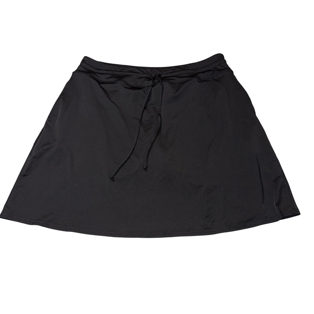 BlevonH Athletic Skort 2XL Black Drawstring Built-in‎ Shorts Active Skirt plus